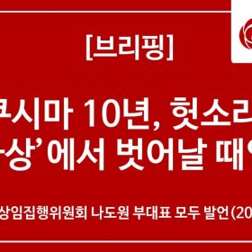 10기 41차 상임집행위원회 나도원 부대표 모두 발언(2021.3.9.)